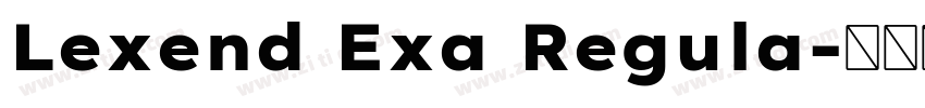 Lexend Exa Regula字体转换